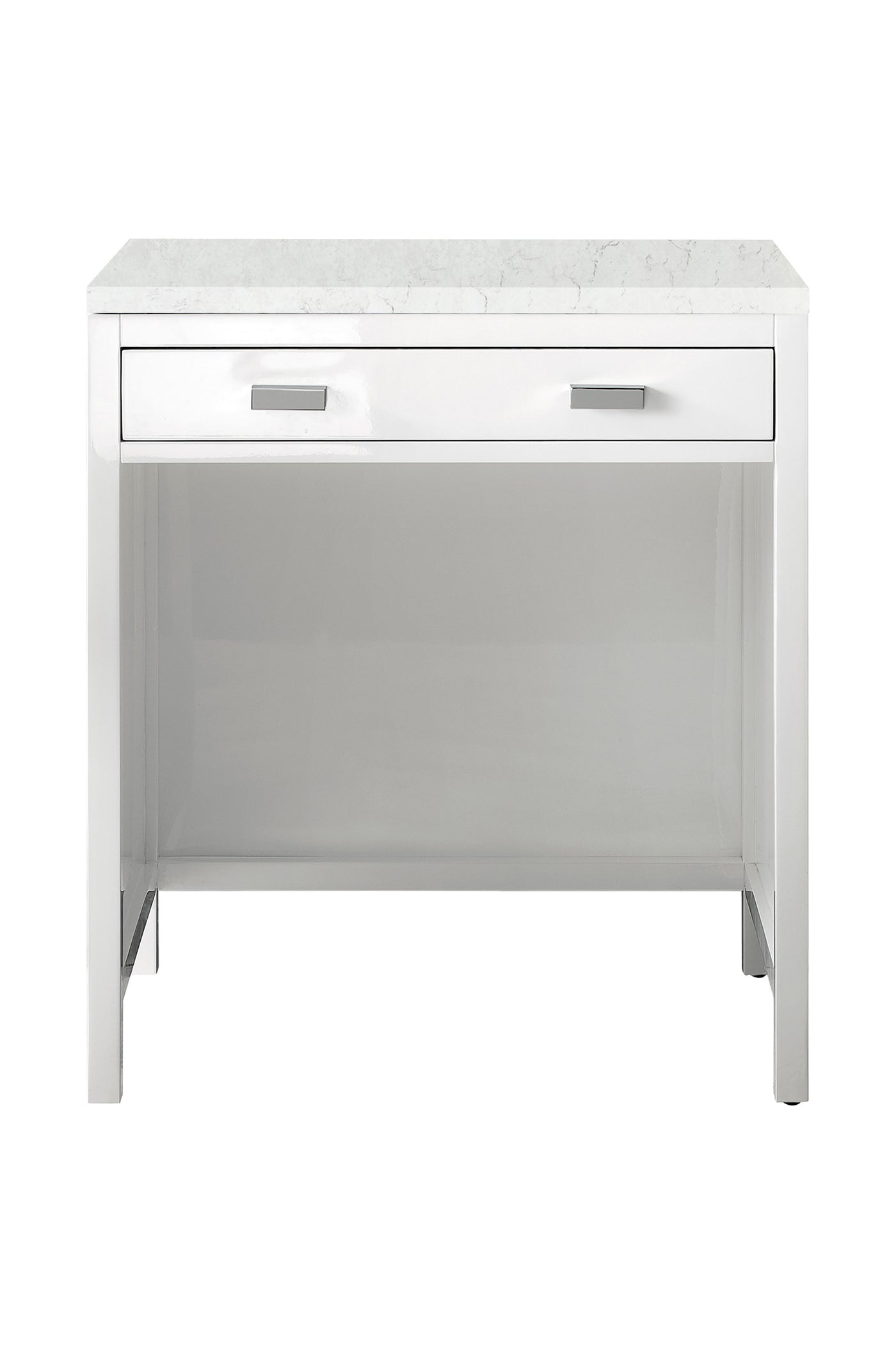 James Martin Addison 30" Countertop Unit, Glossy White with Eternal Jasmine Pearl countertop