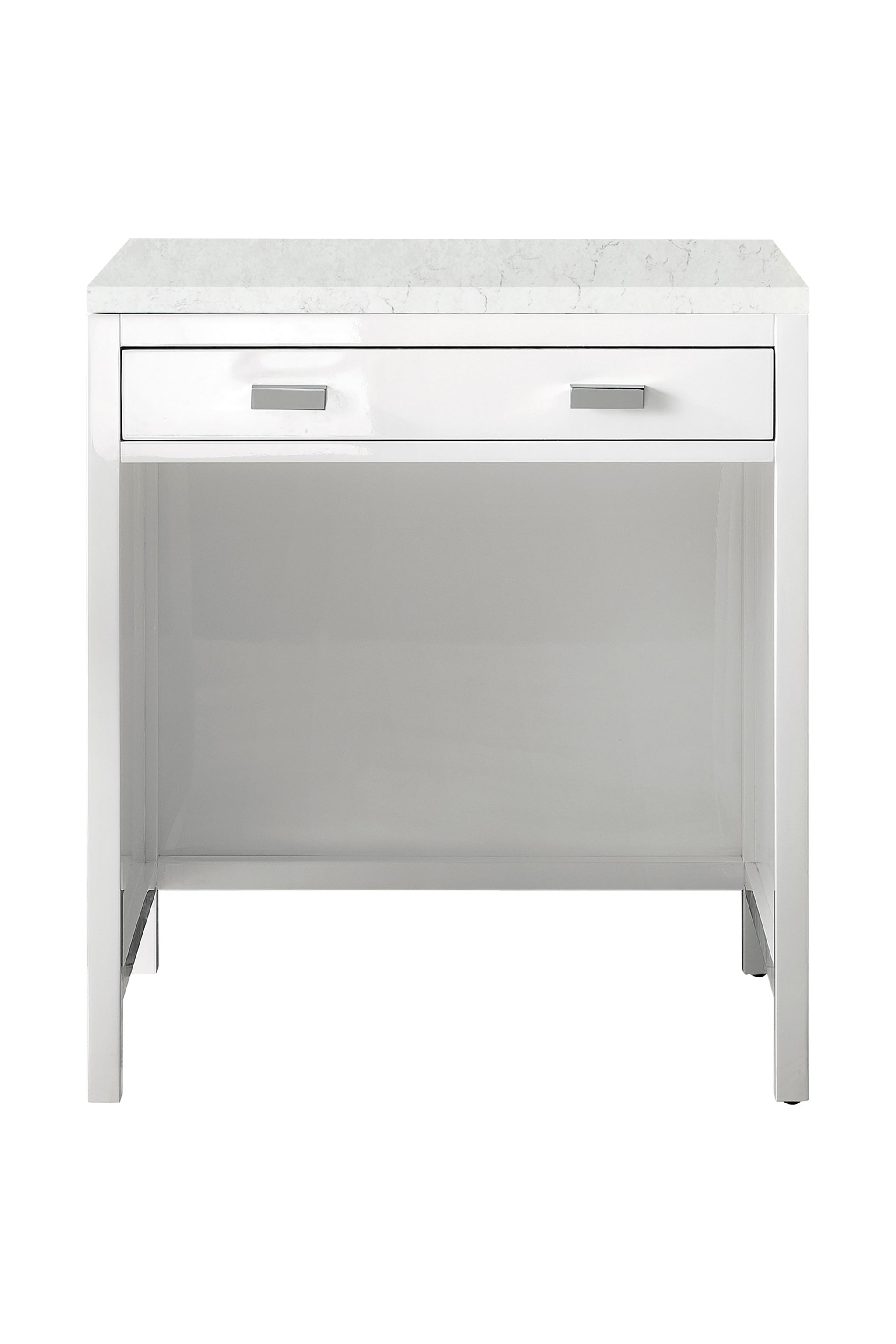 James Martin Addison 30" Countertop Unit, Glossy White with Eternal Jasmine Pearl countertop