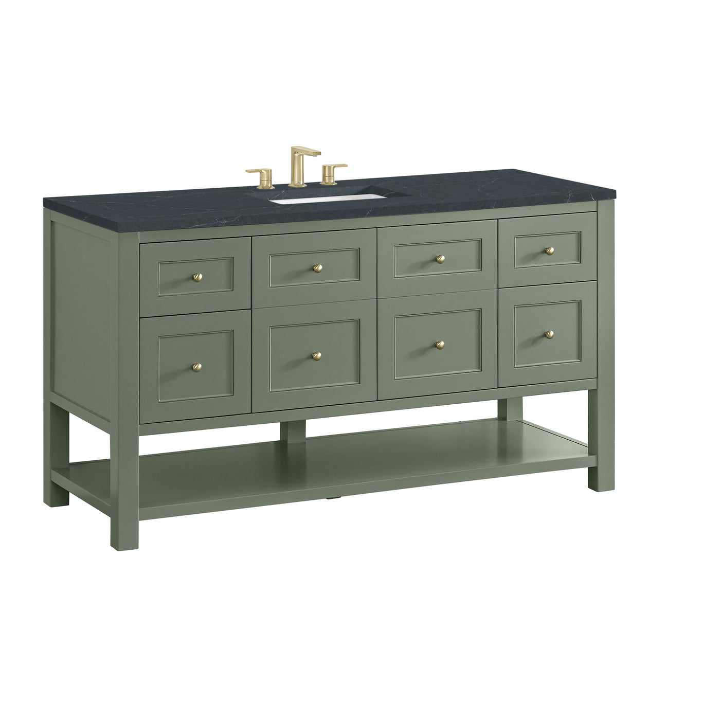 James Martin Breckenridge 60" Single Bathroom Vanity, Smokey Celadon, view 28