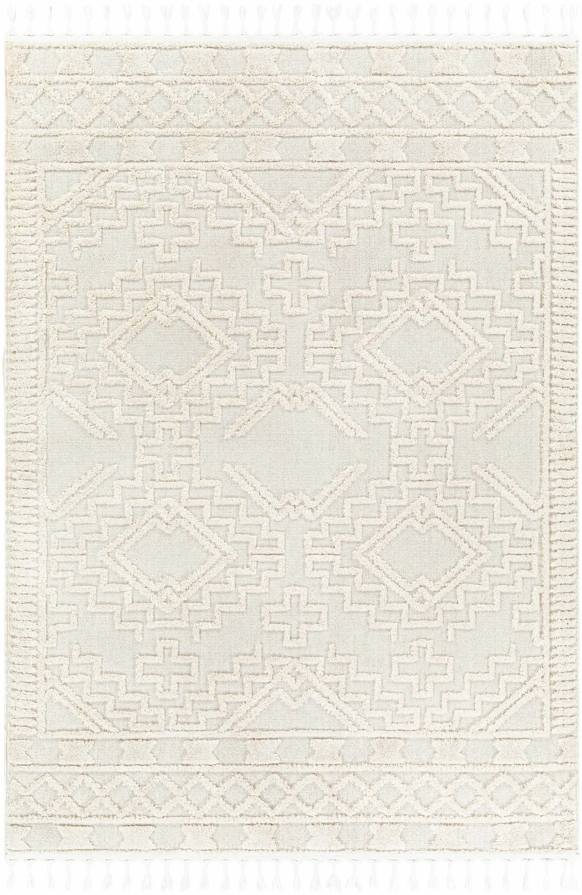 Kalkan High/Low Pile Rug with Tassels - Clearance