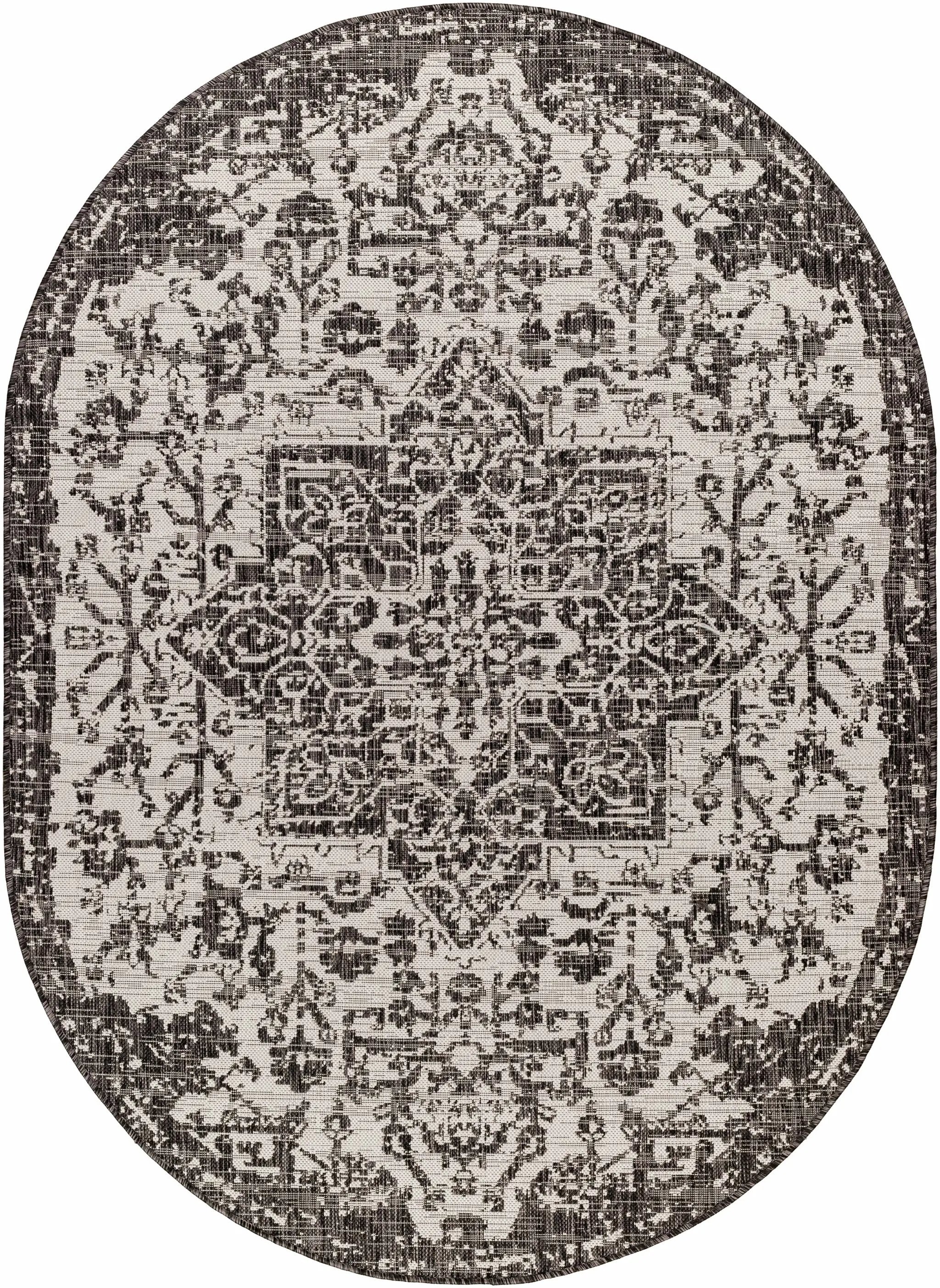 Charcoal Kilmacolm Indoor & Outdoor Area Rug - Clearance by Boutique Rugs
