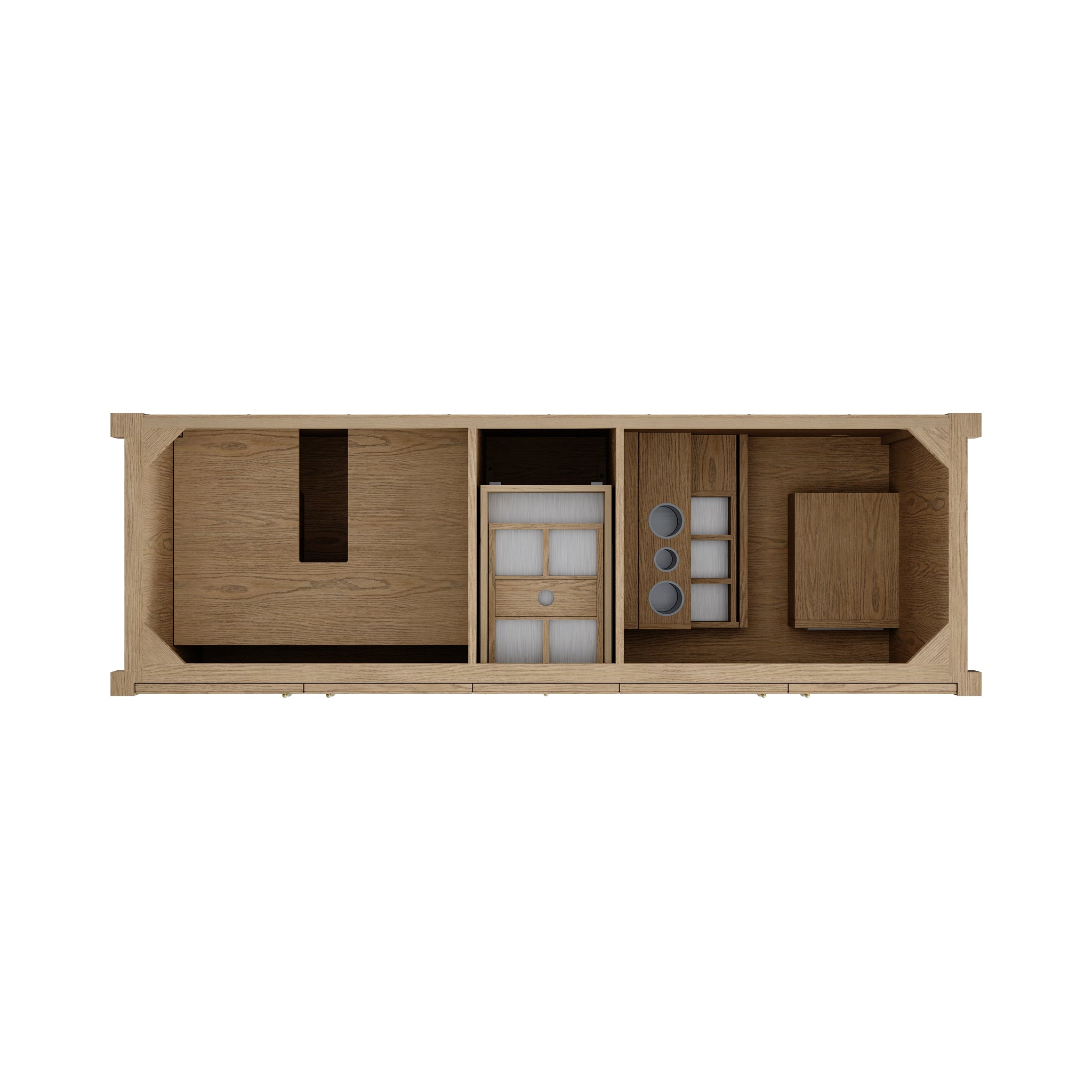 James Martin Kinnsden 72" Double Bathroom Vanity, Weathered Oak, view 19