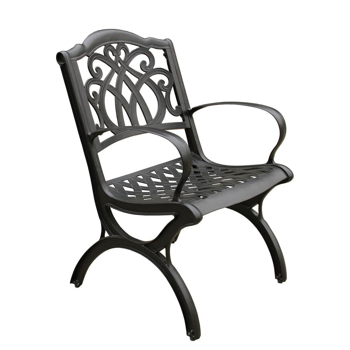 Outdoor Aluminum 7pc Round Patio Dining Set, Lazy Susan, Six Chairs by Sharicks