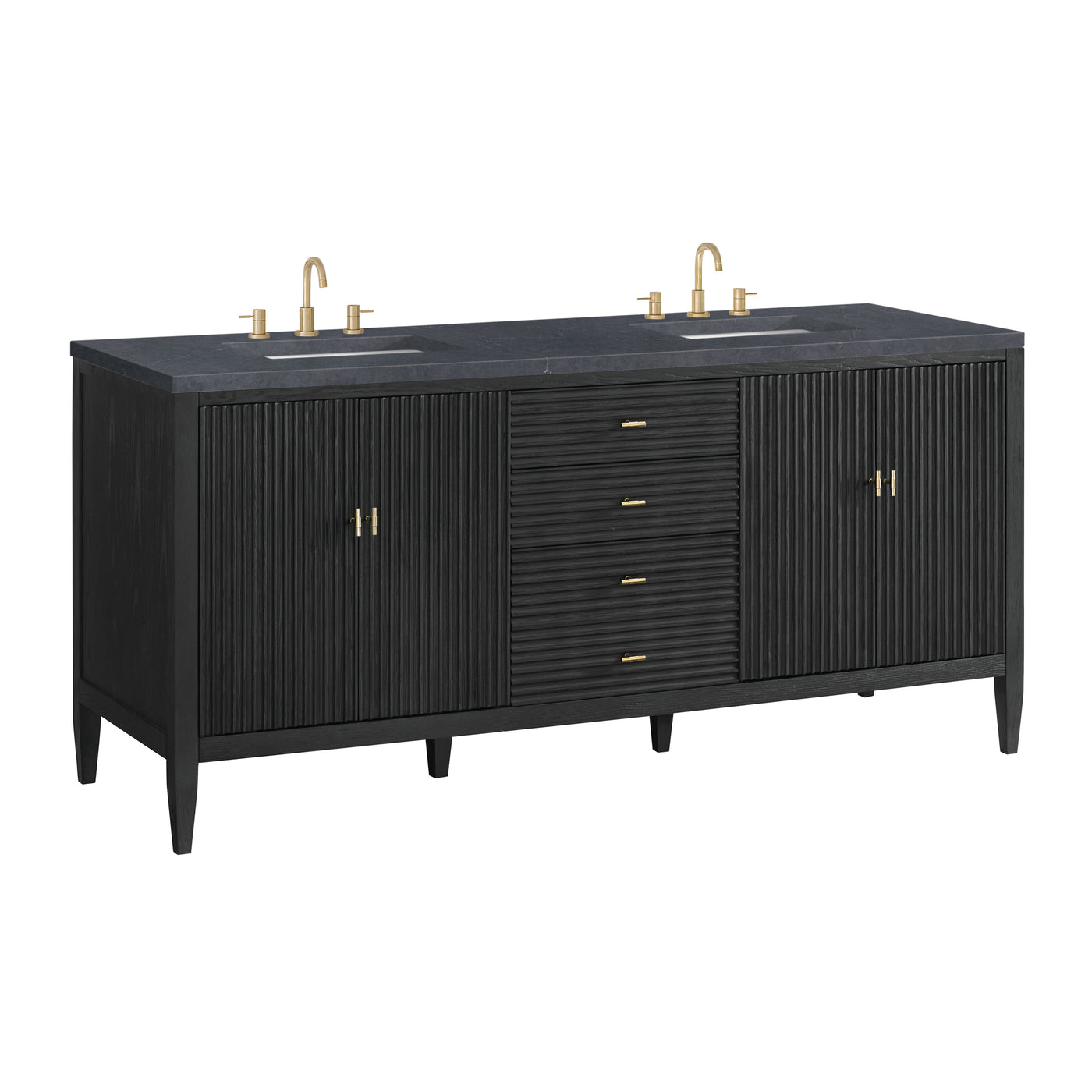 James Martin Myrrin 72" Double Bathroom Vanity, Carbon Oak, view 40