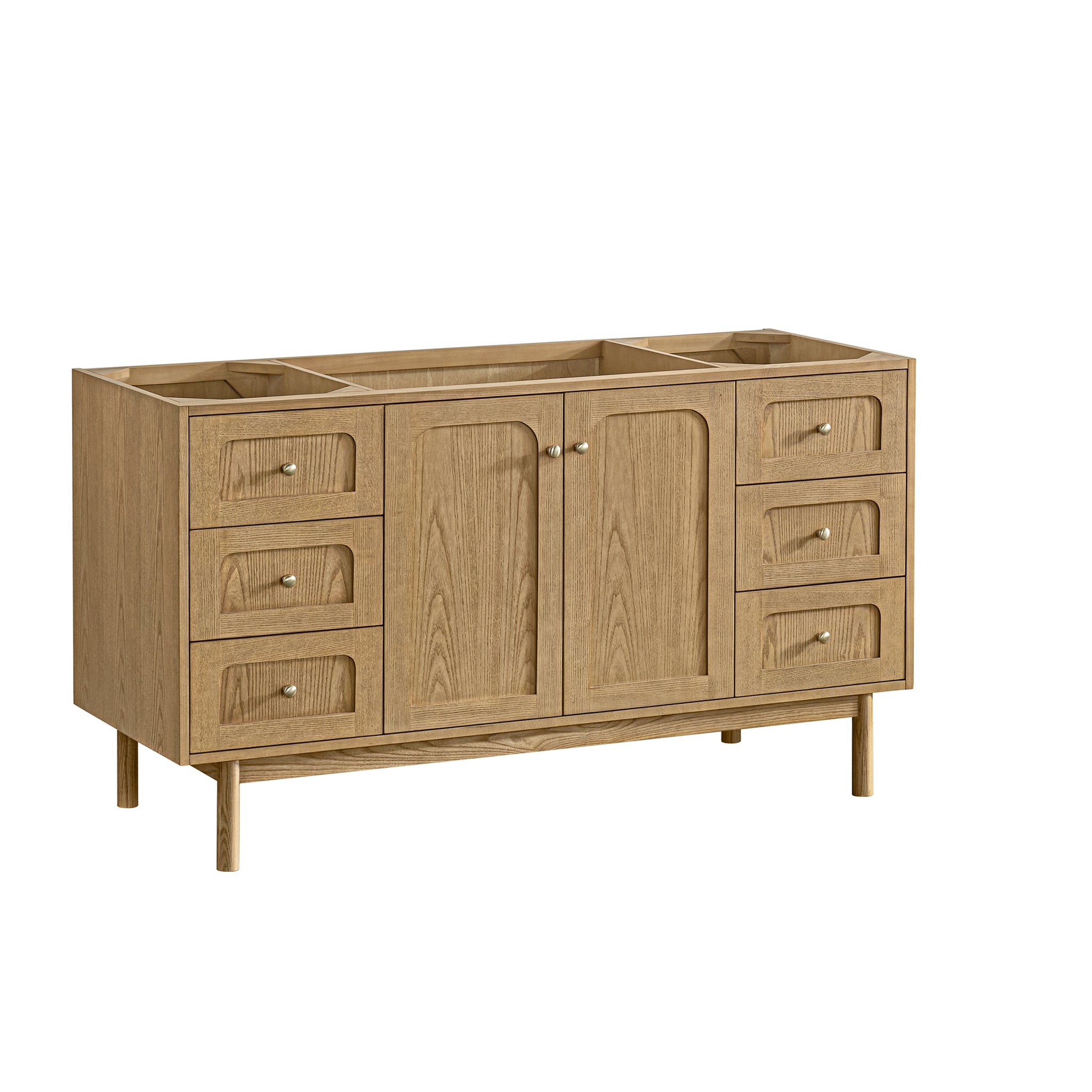 James Martin Laurent 60" Dual Mount Single Bathroom Vanity, Light Natural Oak, view 20