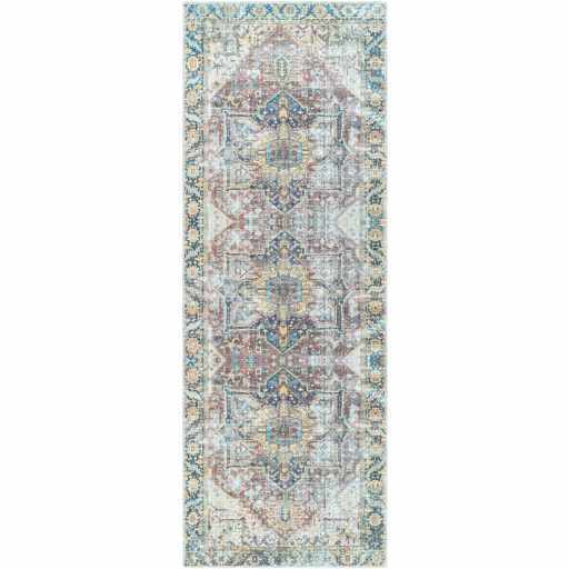 Blue Catigpian Distressed Washable Area Rug, photo 5 of 11