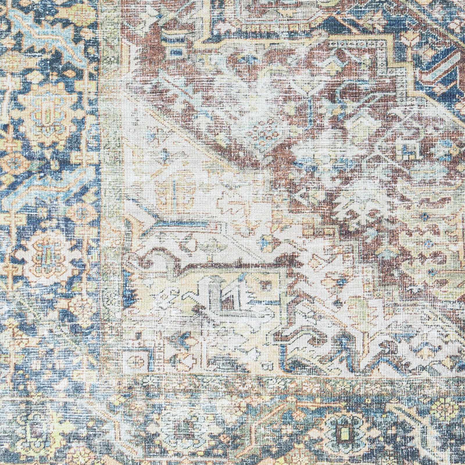 Blue Catigpian Distressed Washable Area Rug by Hauteloom