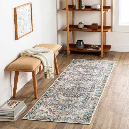 Blue Catigpian Distressed Washable Area Rug by Hauteloom