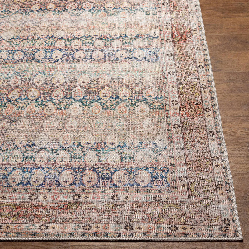 Rust Maligaya Distressed Washable Area Rug by Hauteloom