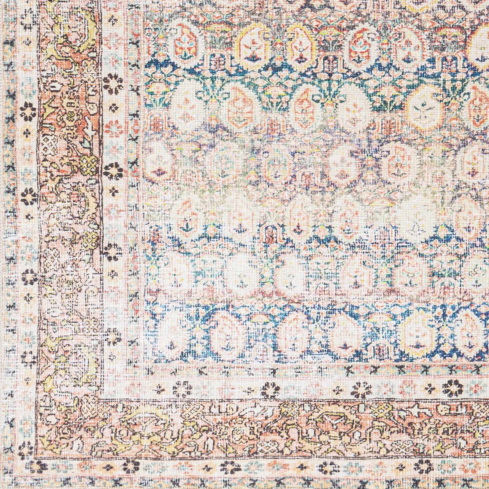 Rust Maligaya Distressed Washable Area Rug by Hauteloom