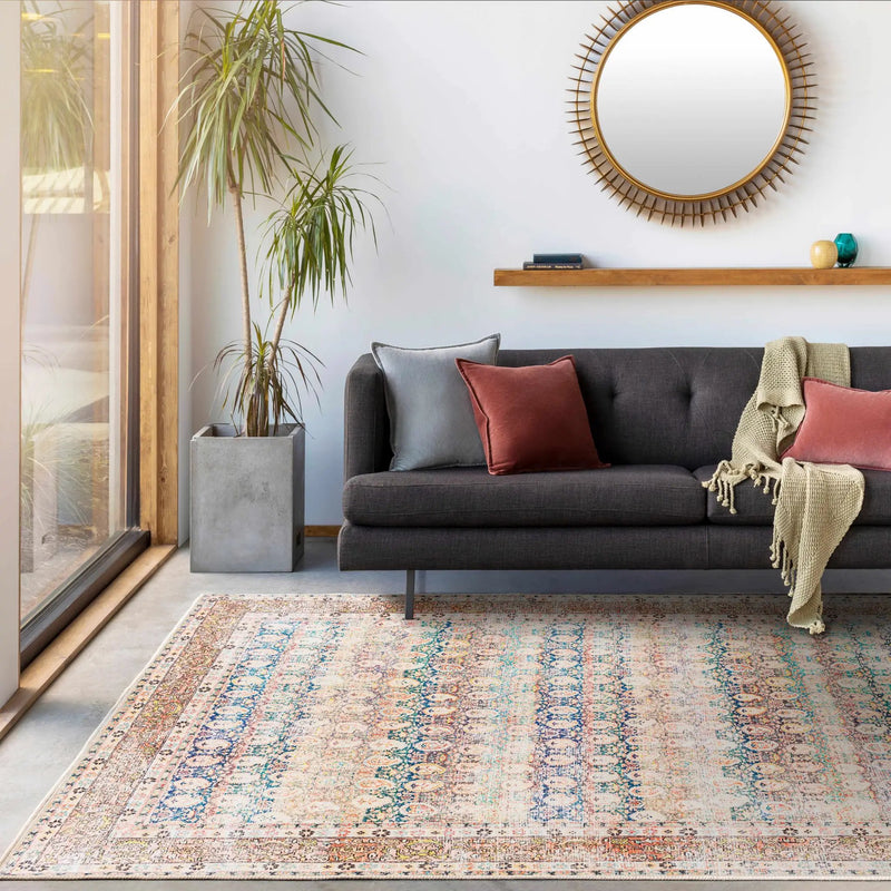 Rust Maligaya Distressed Washable Area Rug by Hauteloom