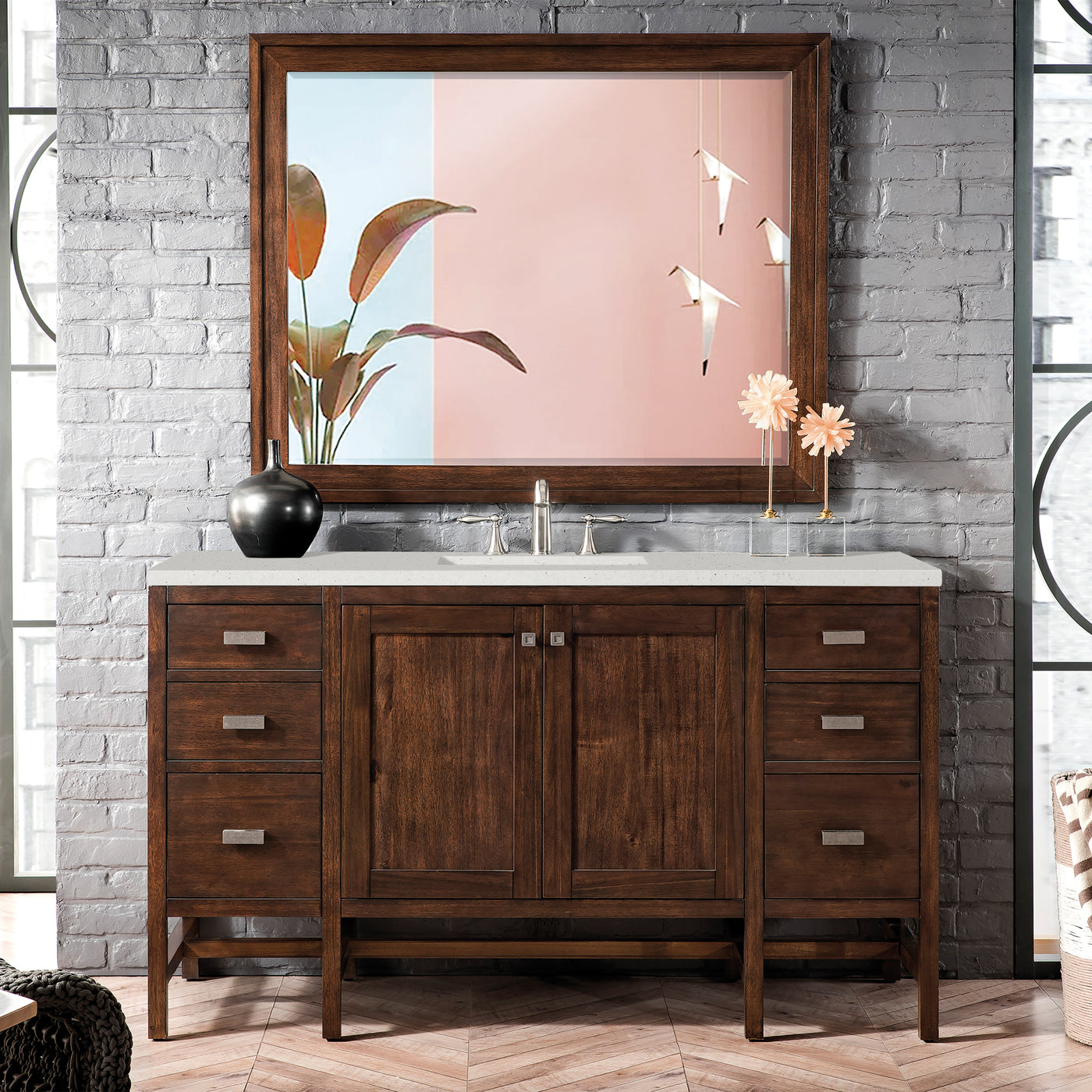James Martin Addison 60" Single Bathroom Vanity, Mid-Century Acacia, view 16