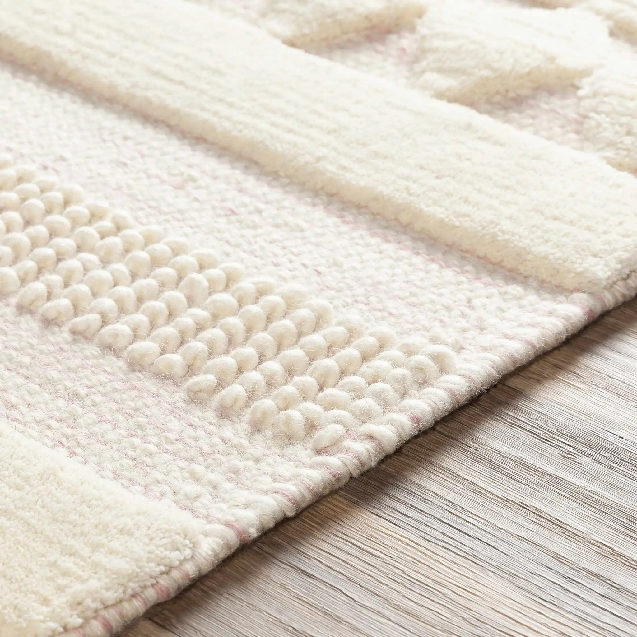 Knapp Pink Wool Rug - Clearance by Boutique Rugs