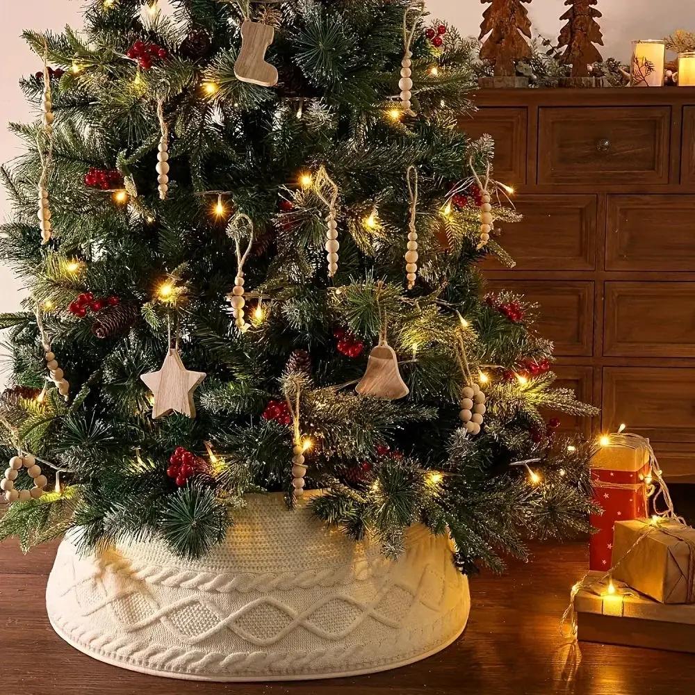 Knitted Christmas Tree Collar with Festive Holiday Design by House Of Avana