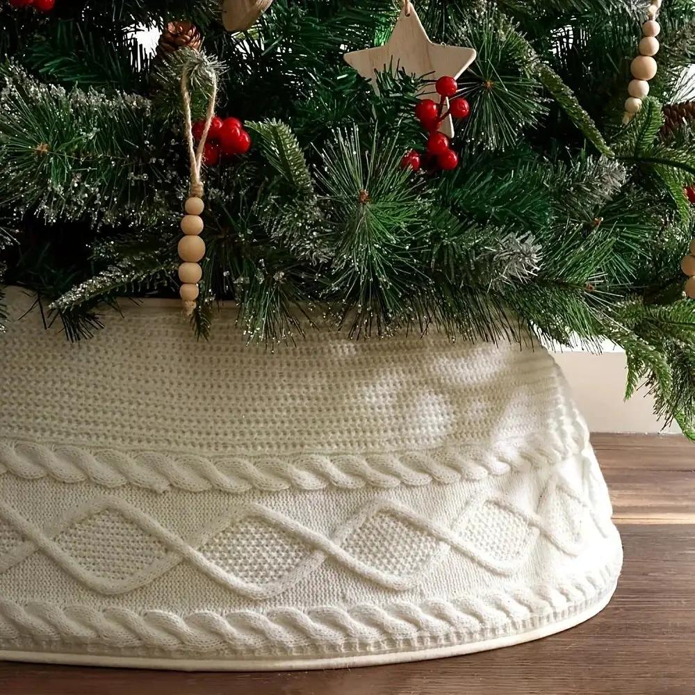 Knitted Christmas Tree Collar with Festive Holiday Design by House Of Avana