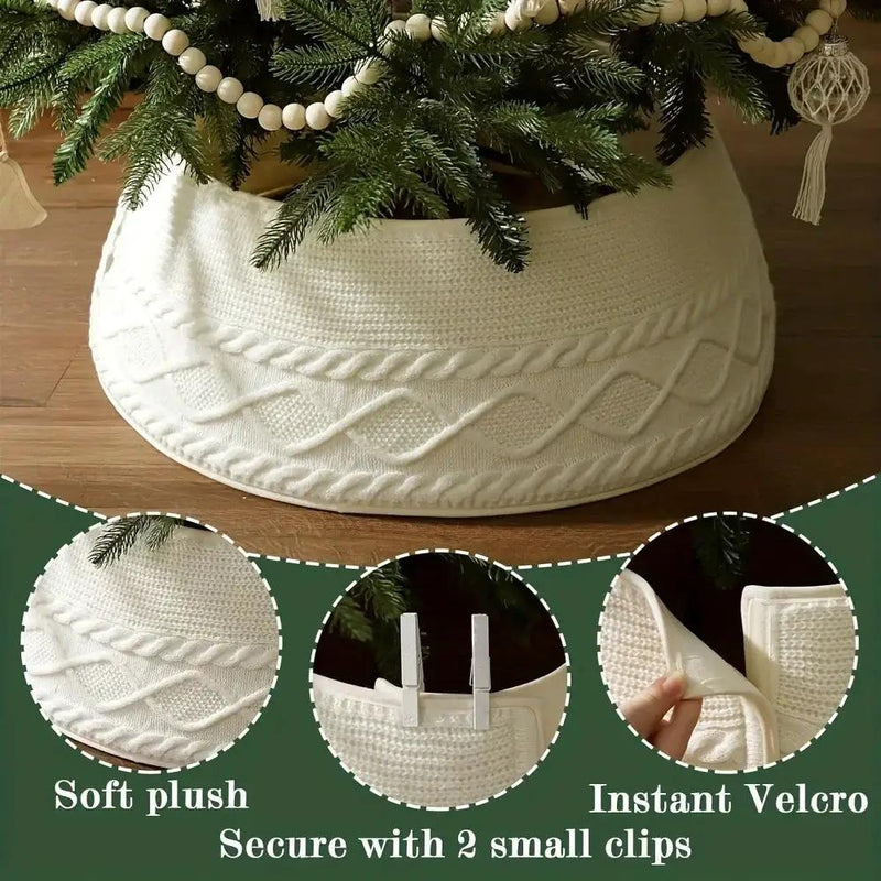 Knitted Christmas Tree Collar with Festive Holiday Design by House Of Avana