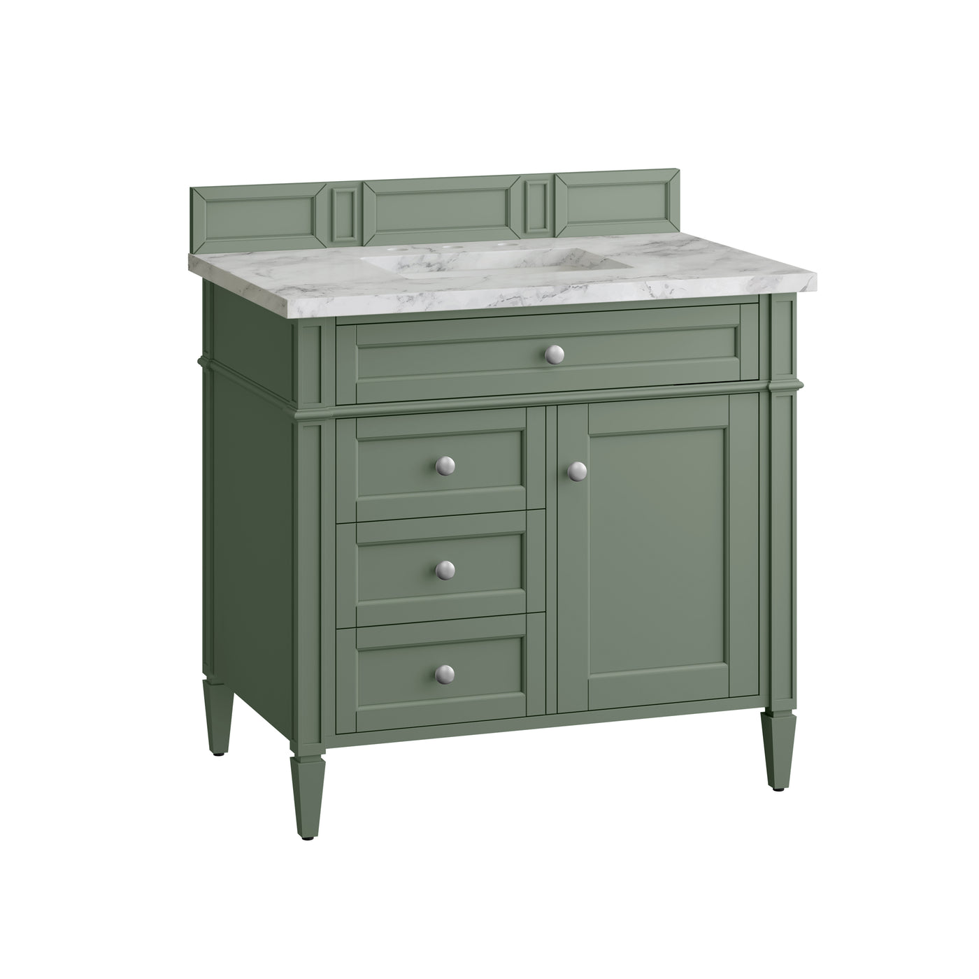 James Martin Brittany 36" Single Bathroom Vanity, Smokey Celadon, view 30