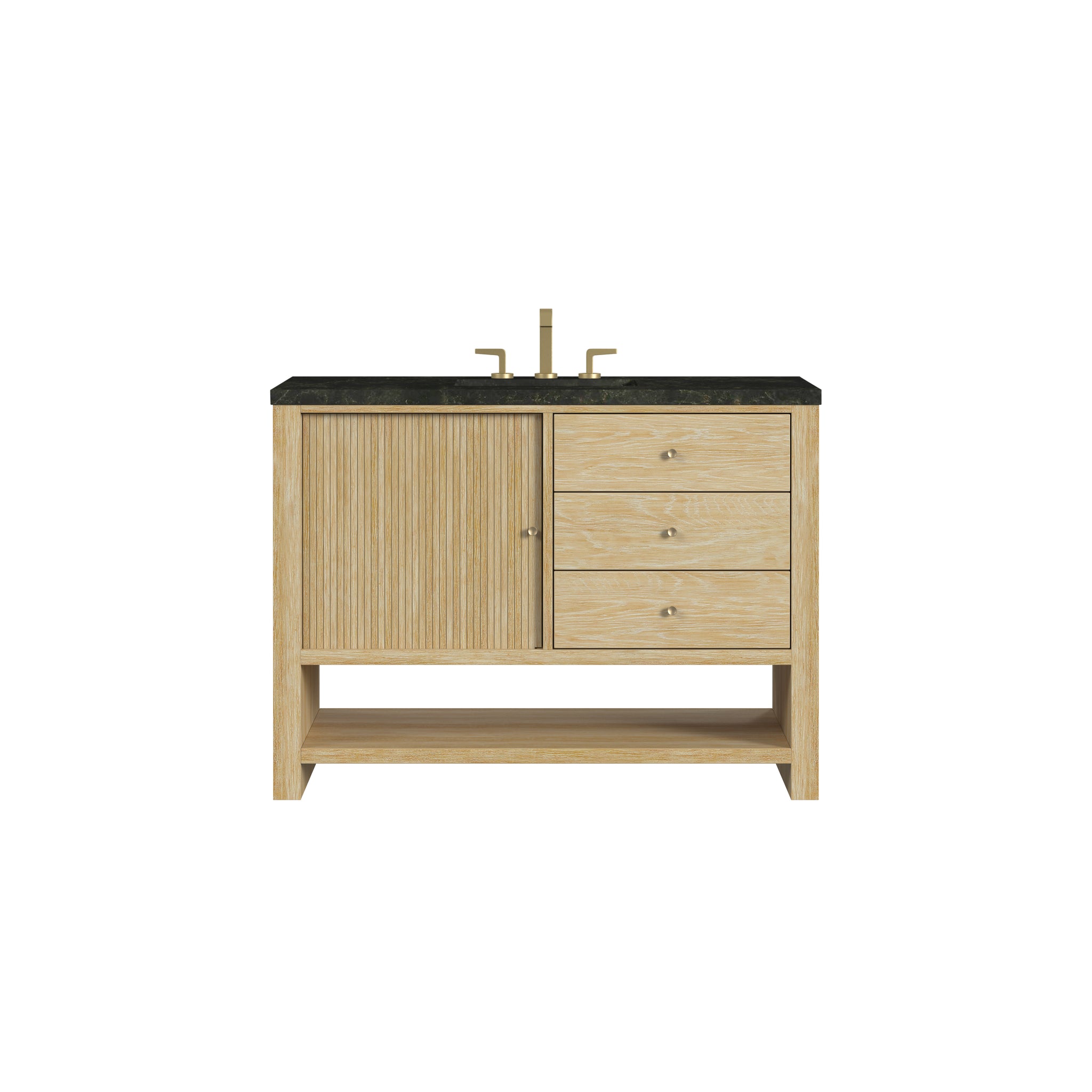 James Martin Marigot 48" Single Bathroom Vanity, Sunwashed Oak with Phantome countertop