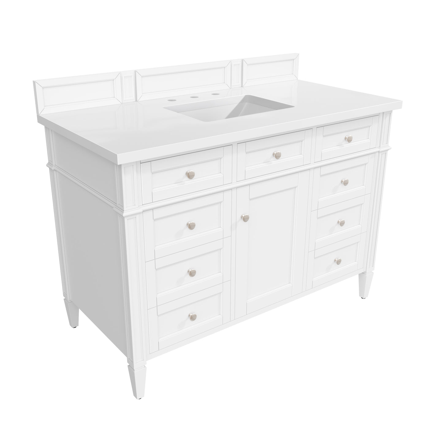 James Martin Brittany 48" Single Bathroom Vanity, Bright White, view 31