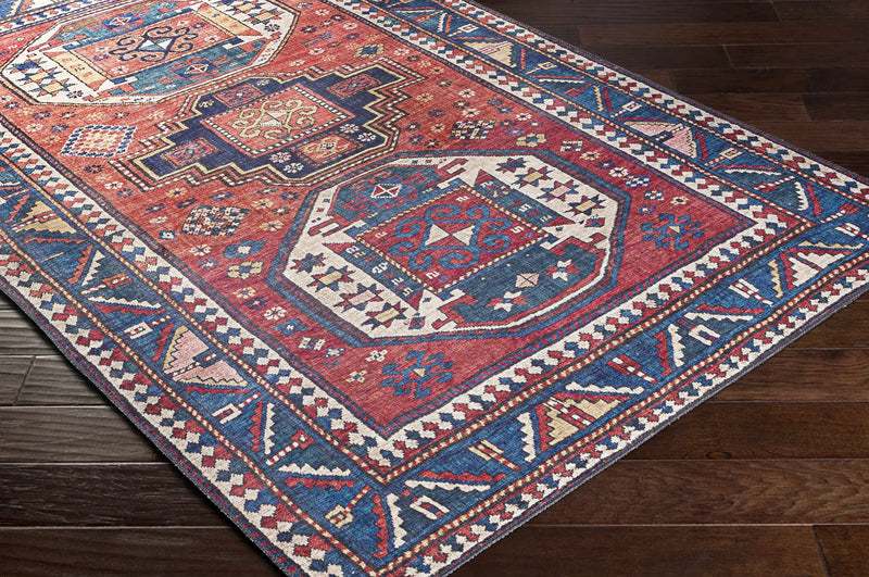 Kodiak Red&Blue Oriental Area Rug by Boutique Rugs