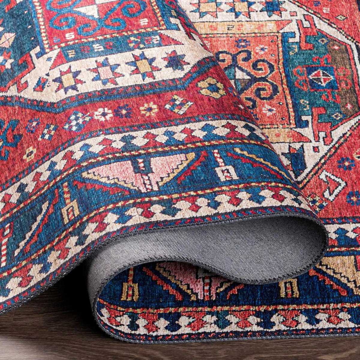 Kodiak Red&Blue Oriental Area Rug, photo 5 of 13