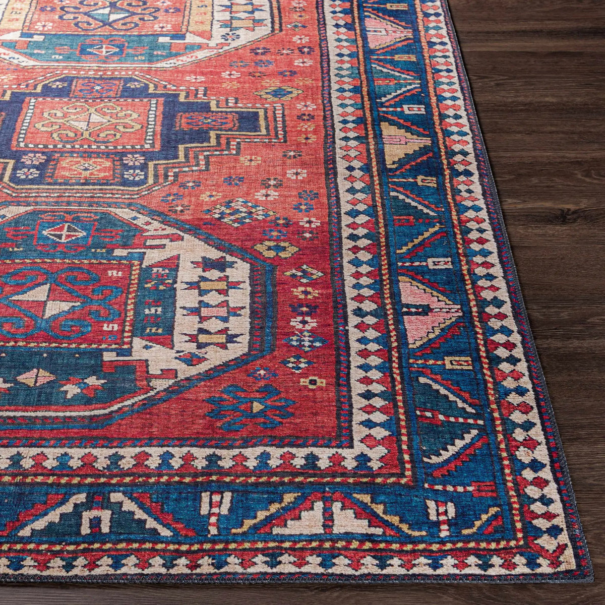 Kodiak Red&Blue Oriental Area Rug, photo 4 of 13