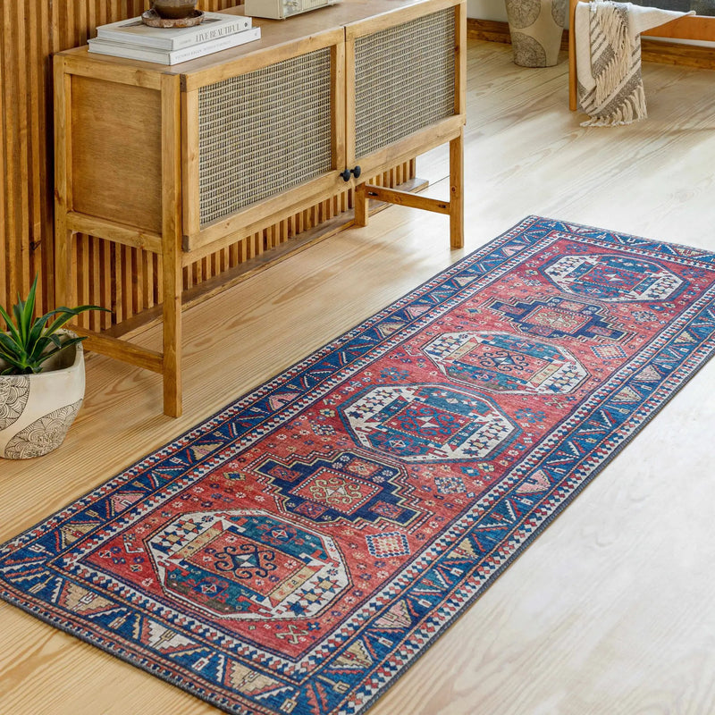 Kodiak Red&Blue Oriental Area Rug by Boutique Rugs