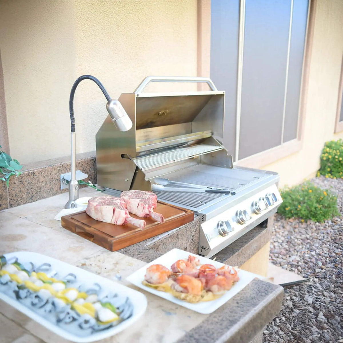 KoKoMo Grills 32-Inch Heavy Duty 60K BTU LP/NG 4 Burner Built-In Stainless Steel Gas Grill (SAK25317) by SAKSBY WHOLESALE