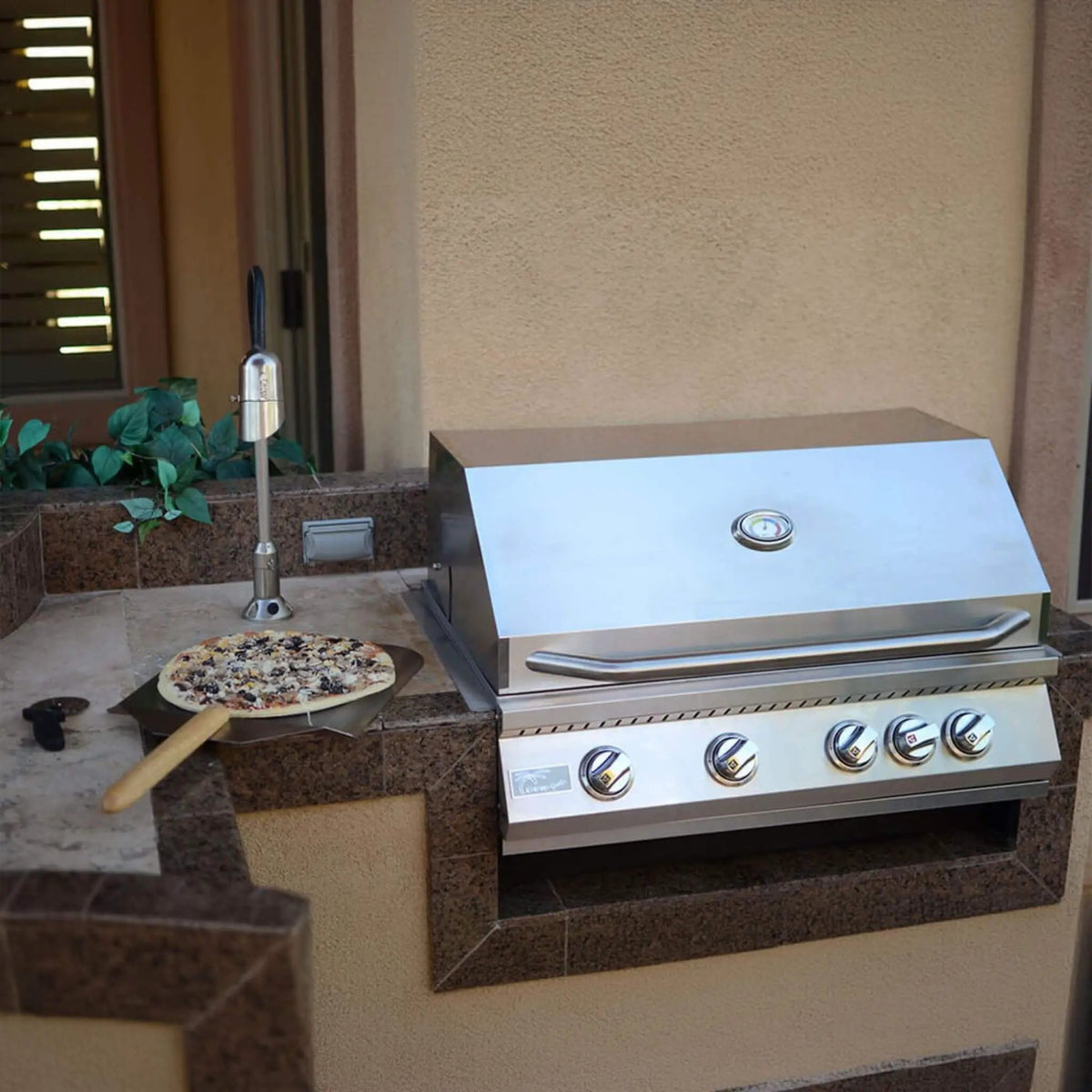 KoKoMo Grills 32-Inch Heavy Duty 60K BTU LP/NG 4 Burner Built-In Stainless Steel Gas Grill (SAK25317) by SAKSBY WHOLESALE