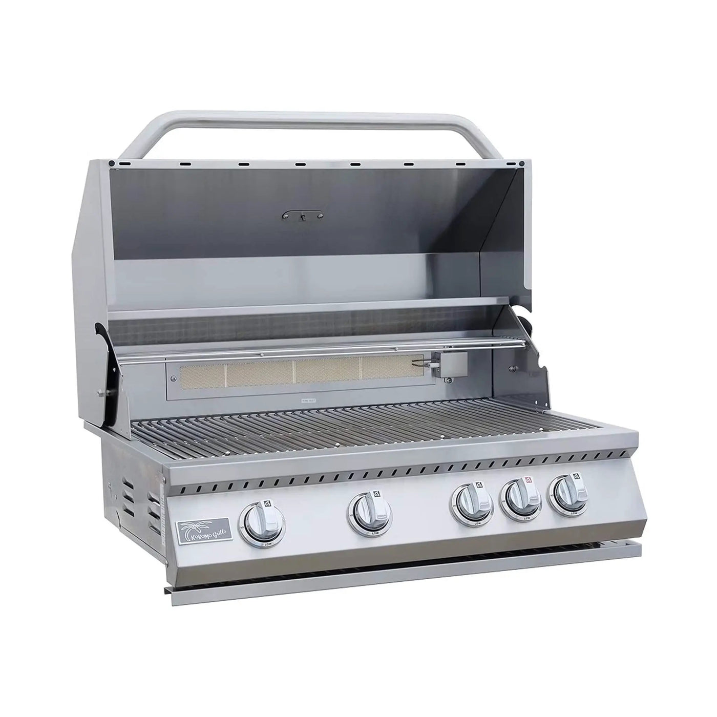 KoKoMo Grills Baja 9FT BBQ Island With LEDs, Built-In BBQ And Refrigerator [Made-To-Order] (SAK85739) by SAKSBY WHOLESALE