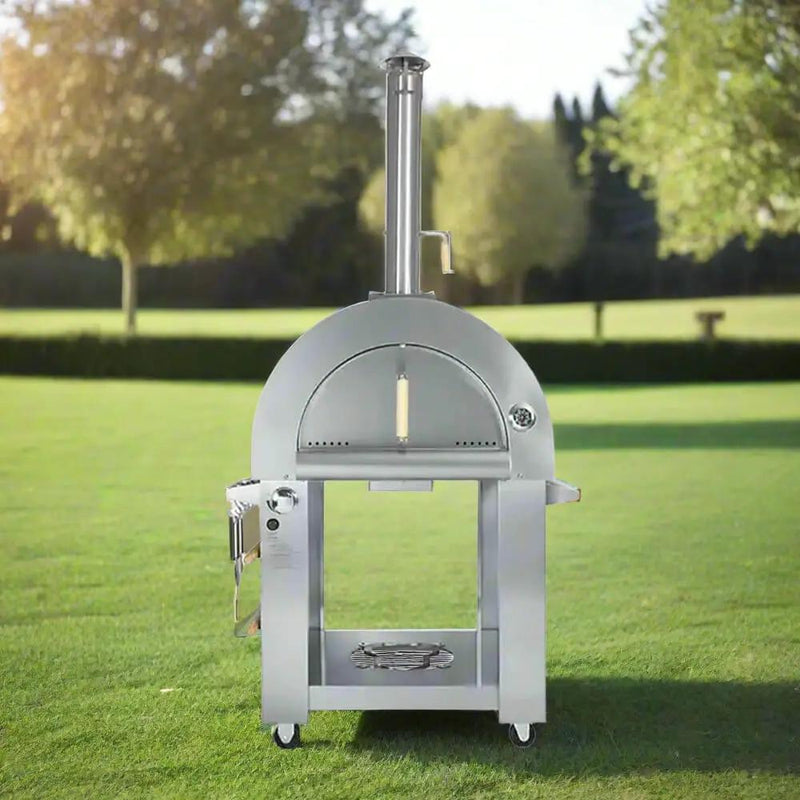 KoKoMo Grills Premium 32-Inch Stainless Steel Dual Fuel Gas Or Wood Fired Pizza Oven [KO-PIZZAOVEN] (SAK14753) by SAKSBY WHOLESALE