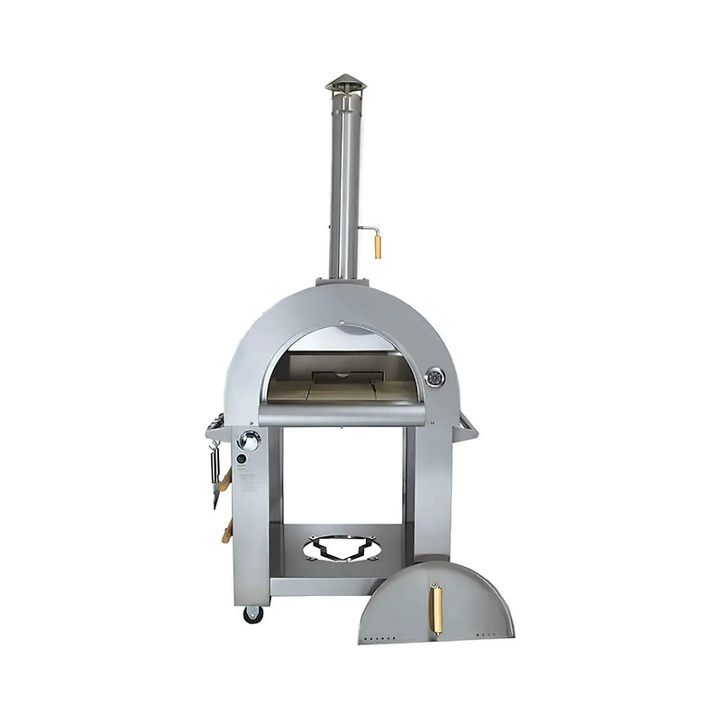 KoKoMo Grills Premium 32-Inch Stainless Steel Dual Fuel Gas Or Wood Fired Pizza Oven [KO-PIZZAOVEN] (SAK14753) by SAKSBY WHOLESALE