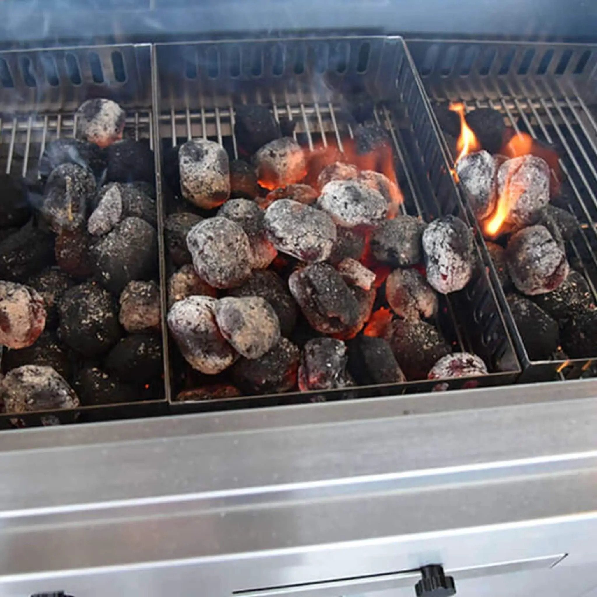 KoKoMo Grills Premium Built-In Charcoal Grill With 304 Stainless Steel And Adjustable Heat Tray, 32" (SAK32504) by SAKSBY WHOLESALE
