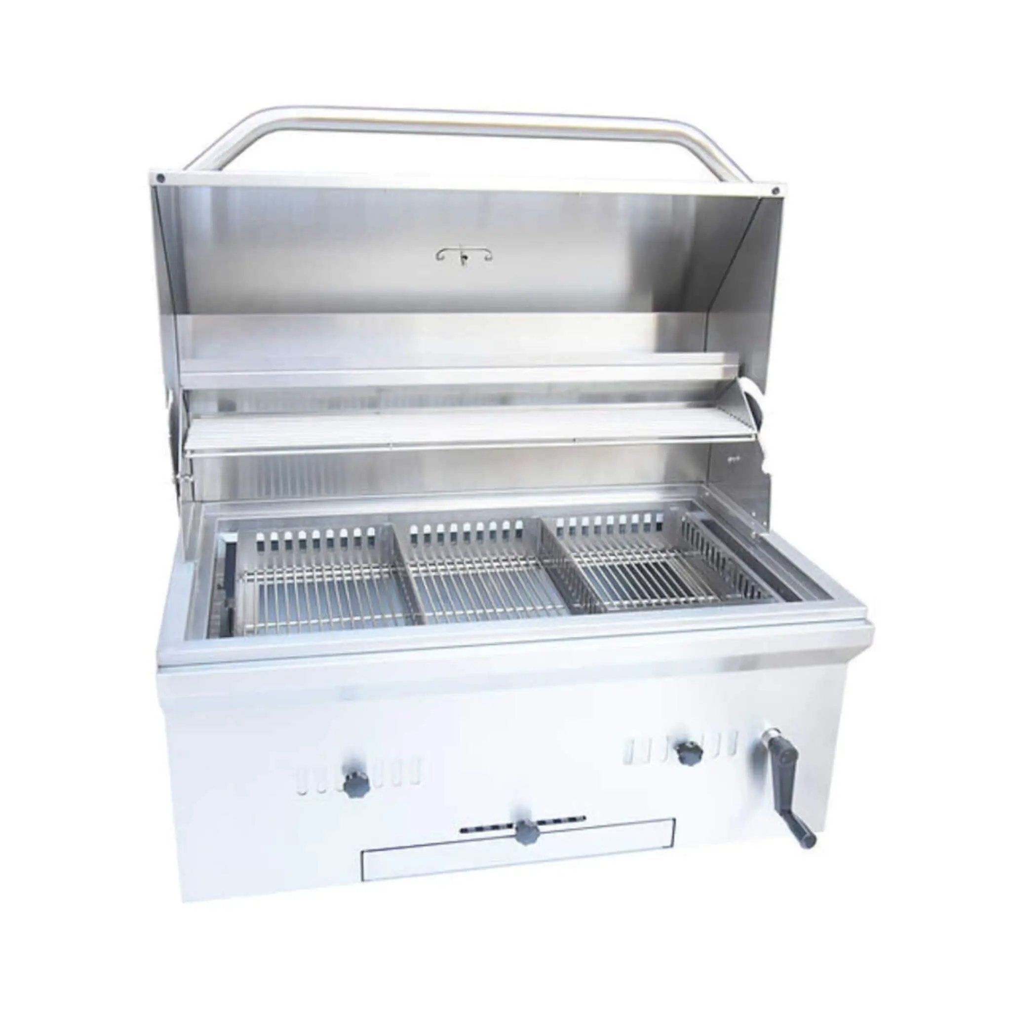 KoKoMo Grills Premium Built-In Charcoal Grill With 304 Stainless Steel And Adjustable Heat Tray, 32" (SAK32504) by SAKSBY WHOLESALE