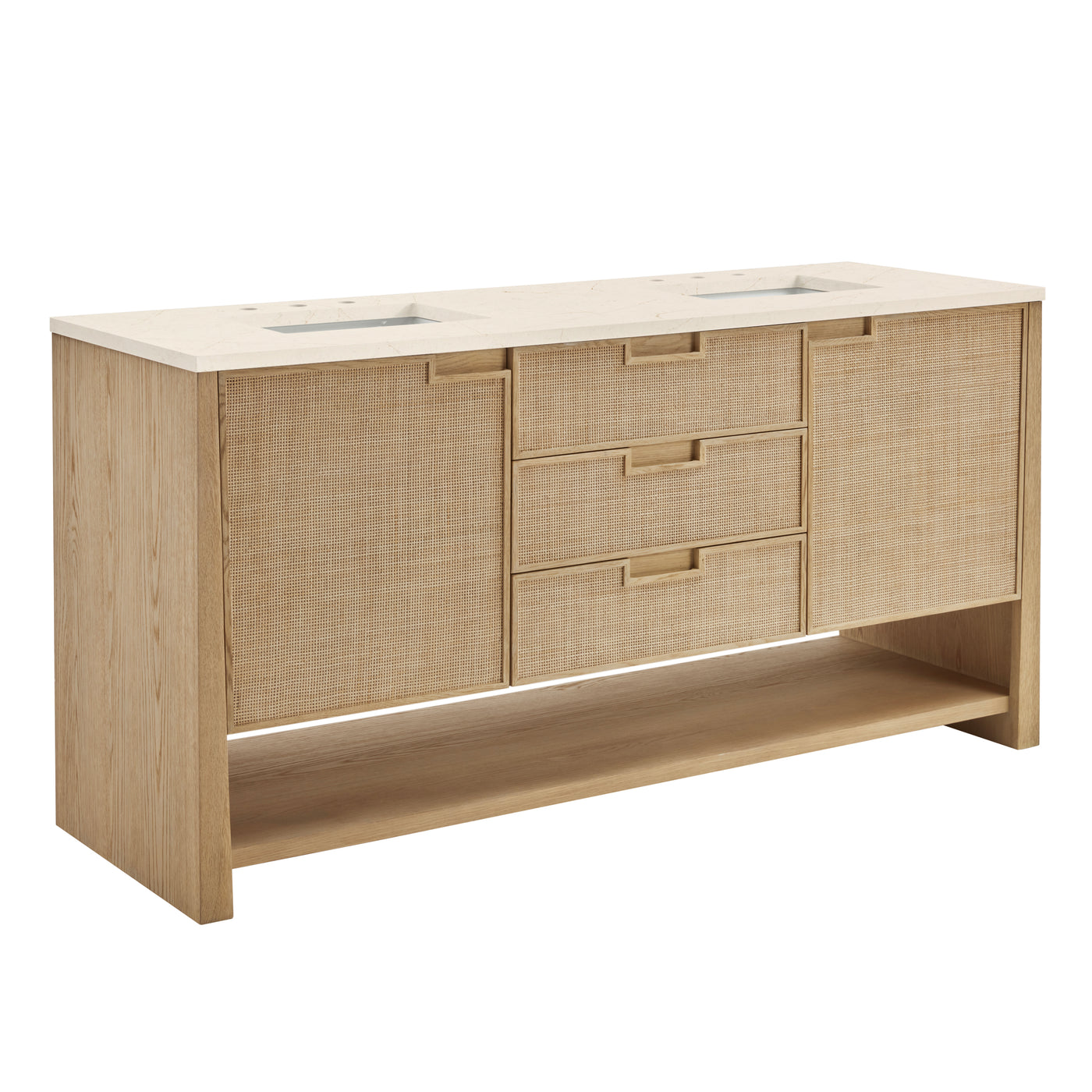 James Martin Solene 72" Double Bathroom Vanity, Seaside Oak, view 27