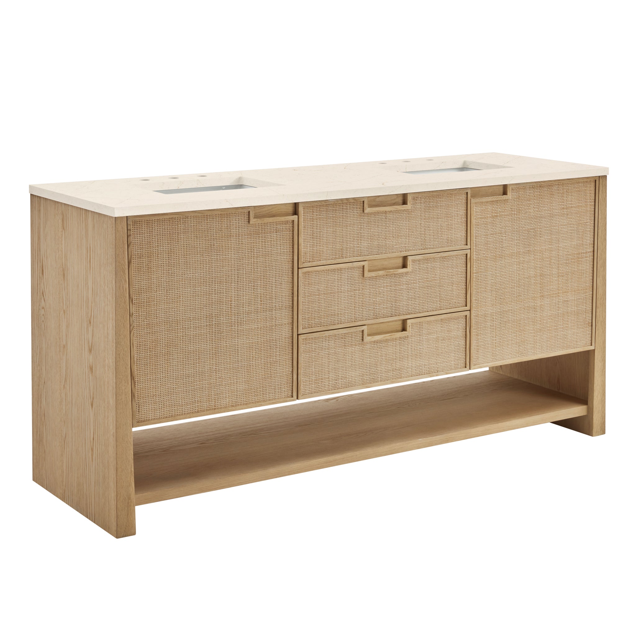 James Martin Solene 72" Double Bathroom Vanity, Seaside Oak, view 27