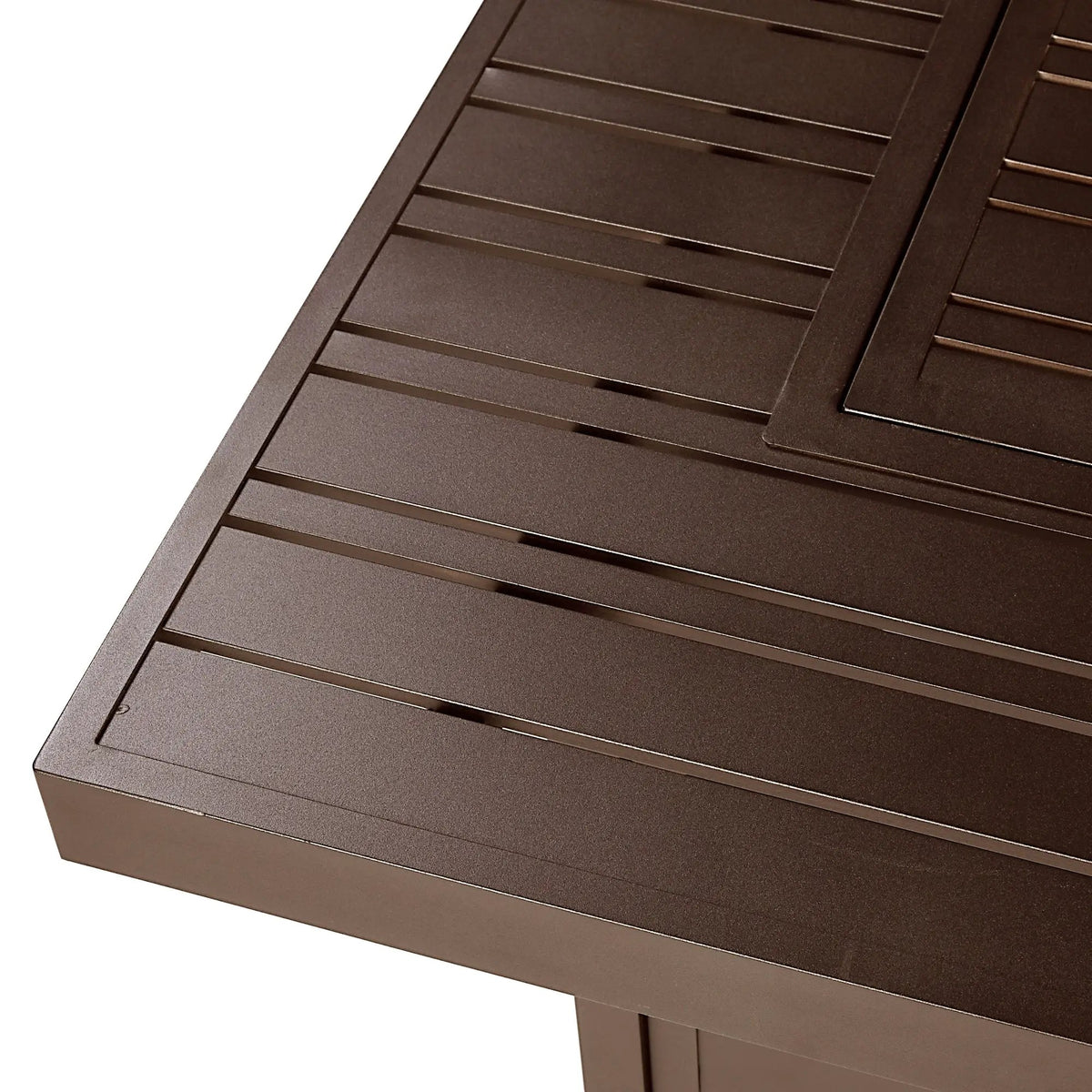 Aluminum 48-in Rectangular Propane Fire Table, Beads, Covers and Lid by Sharicks