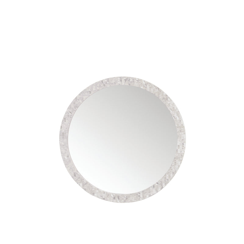 James Martin Callie 30" Mirror, White Mother of Pearl