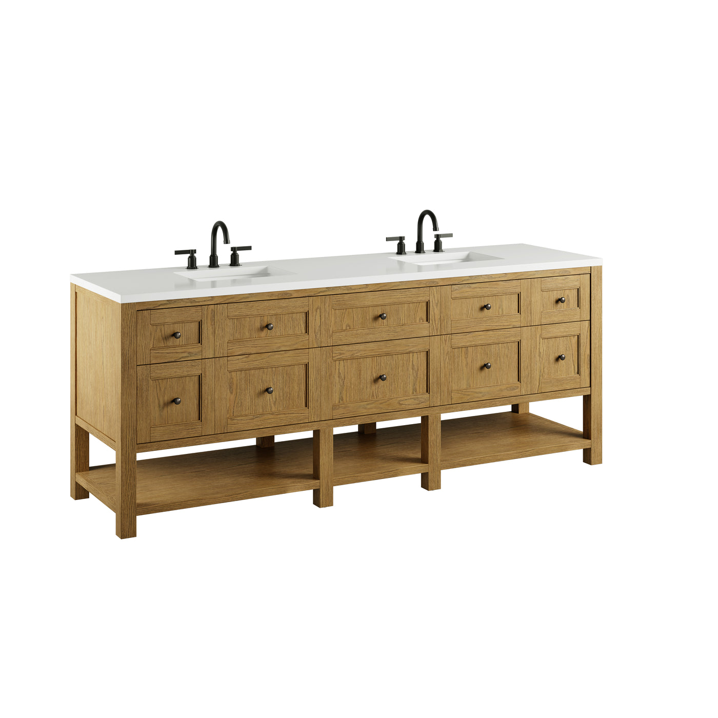 James Martin Breckenridge 84" Double Bathroom Vanity, Light Natural Oak, view 20