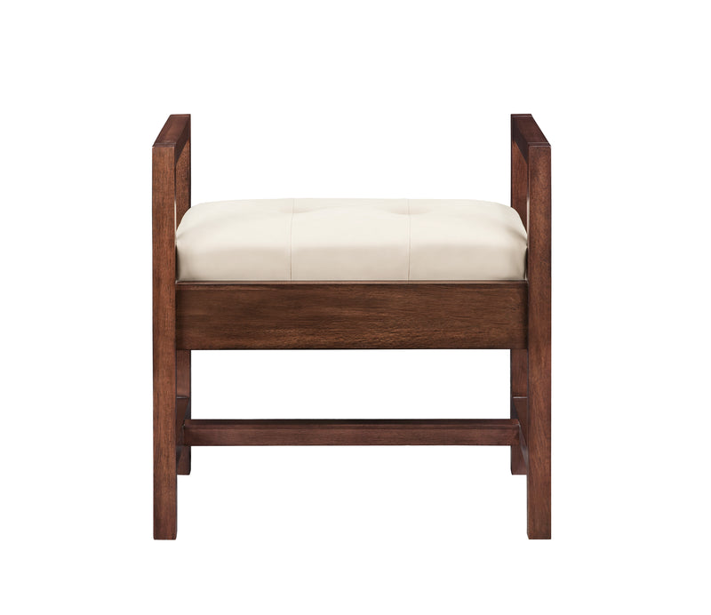 James Martin Addison 24.5" Bench, Mid-Century Acacia