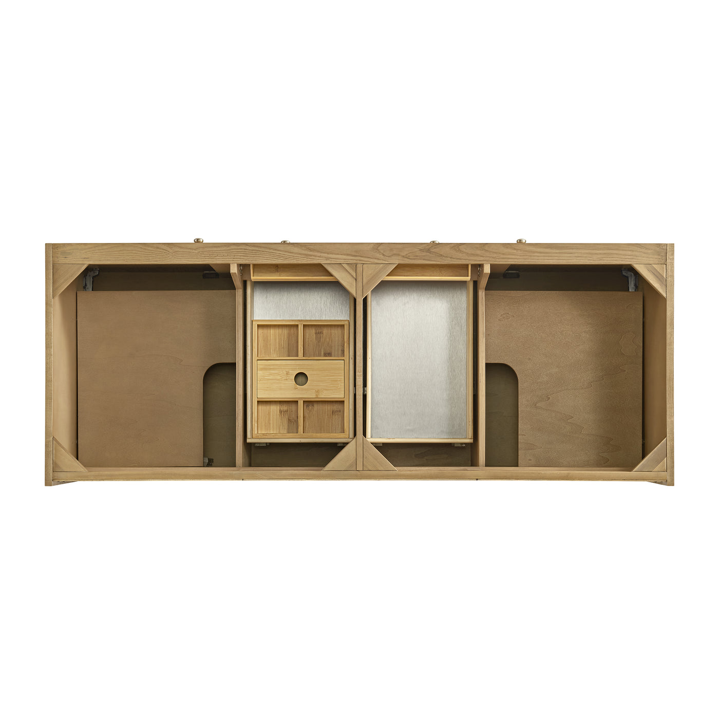 James Martin Laurent 60" Dual Mount Double Bathroom Vanity, Light Natural Oak, view 35