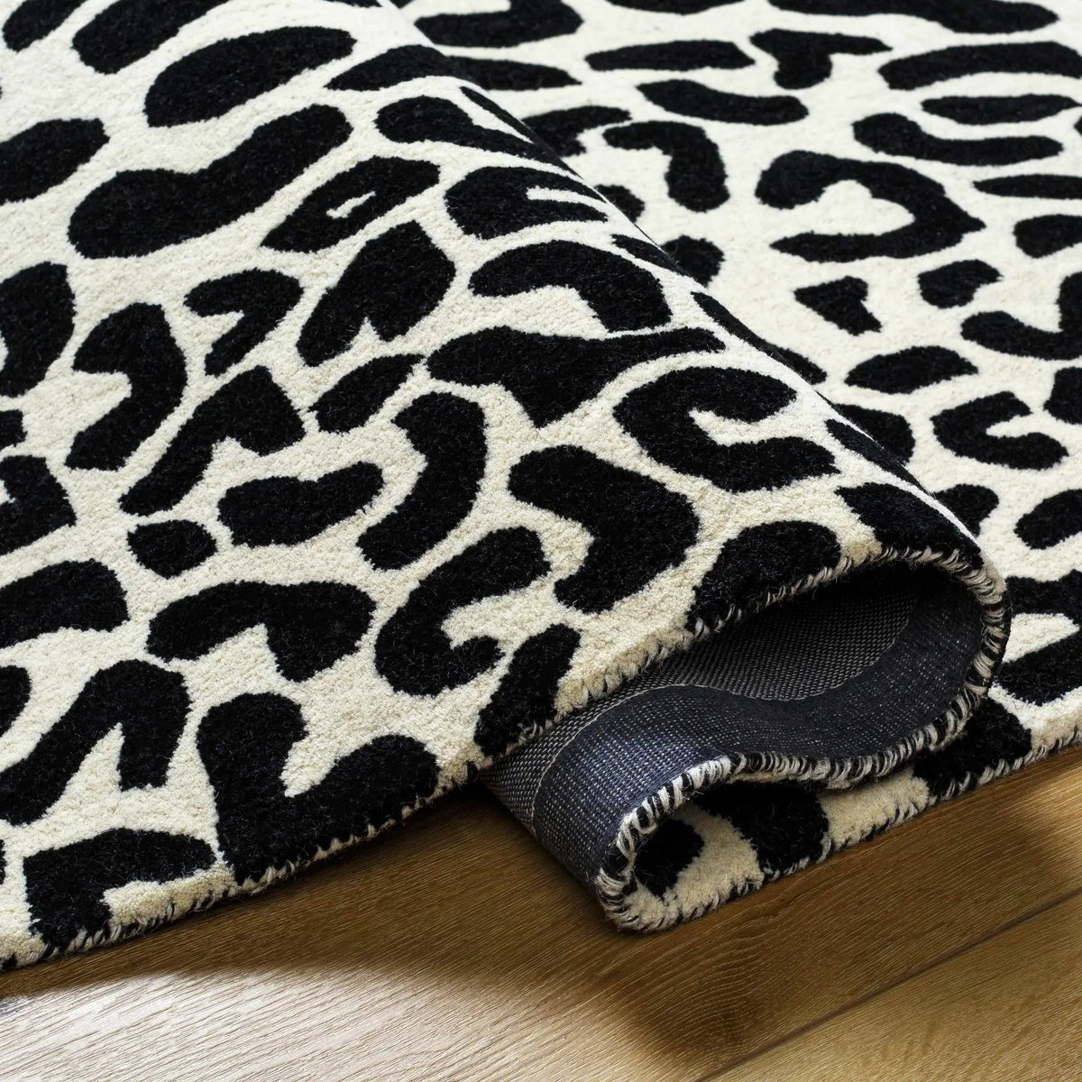 Kass Leopard Print Area Rug - Clearance, detail