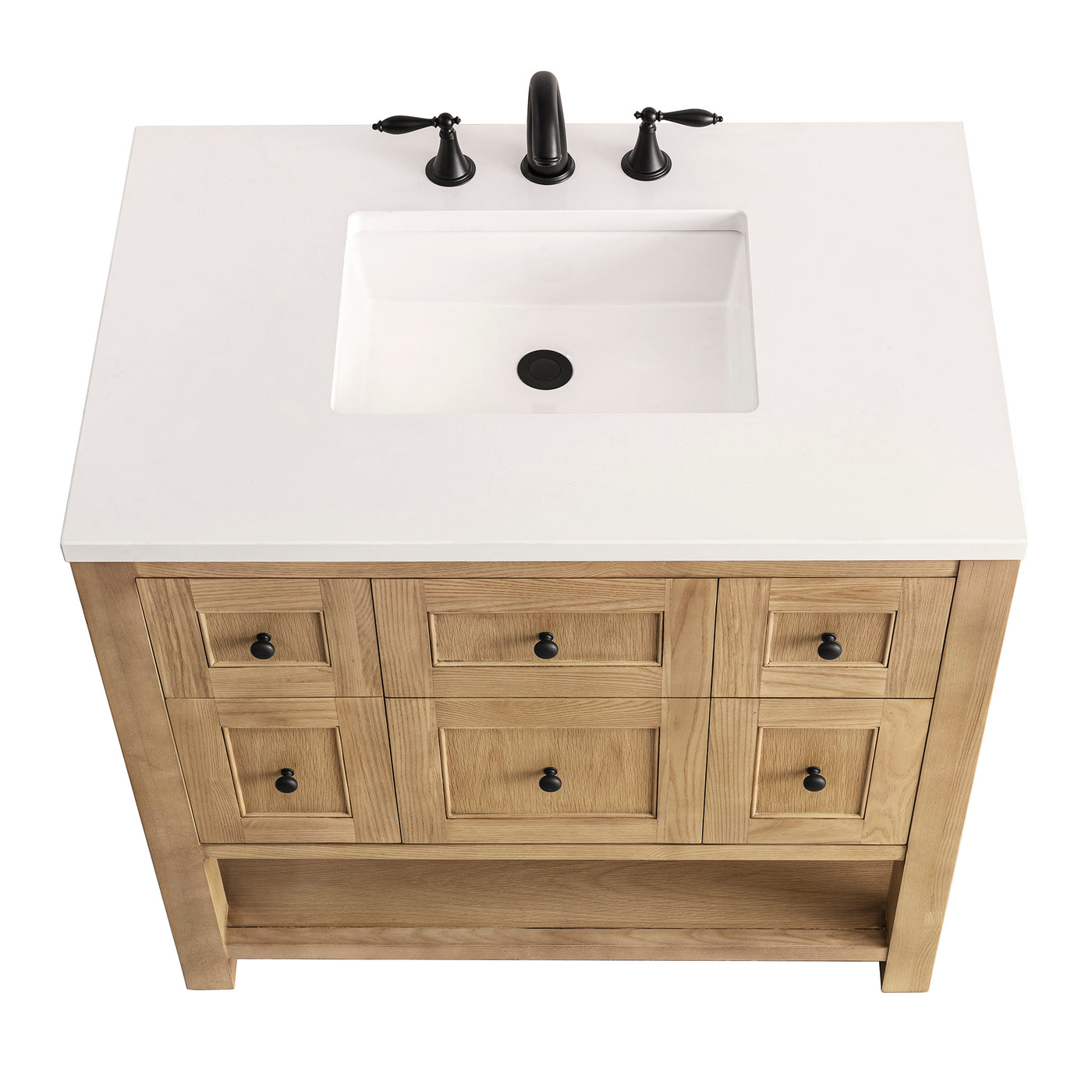 James Martin Breckenridge 36" Single Bathroom Vanity, Light Natural Oak, view 32
