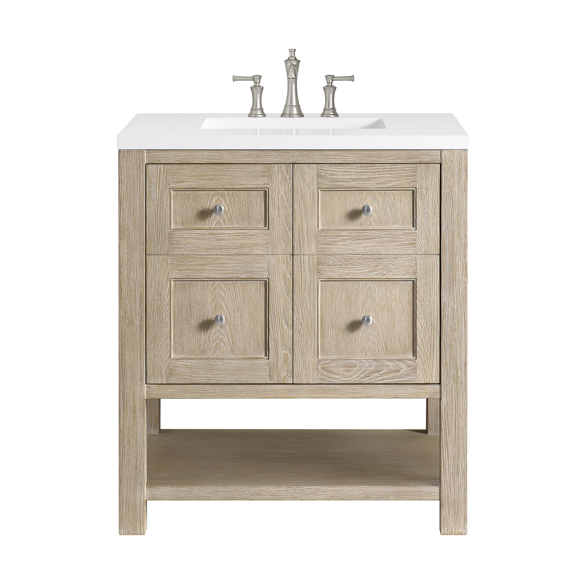 James Martin Breckenridge 30" Single Bathroom Vanity, Whitewashed Oak, view 25