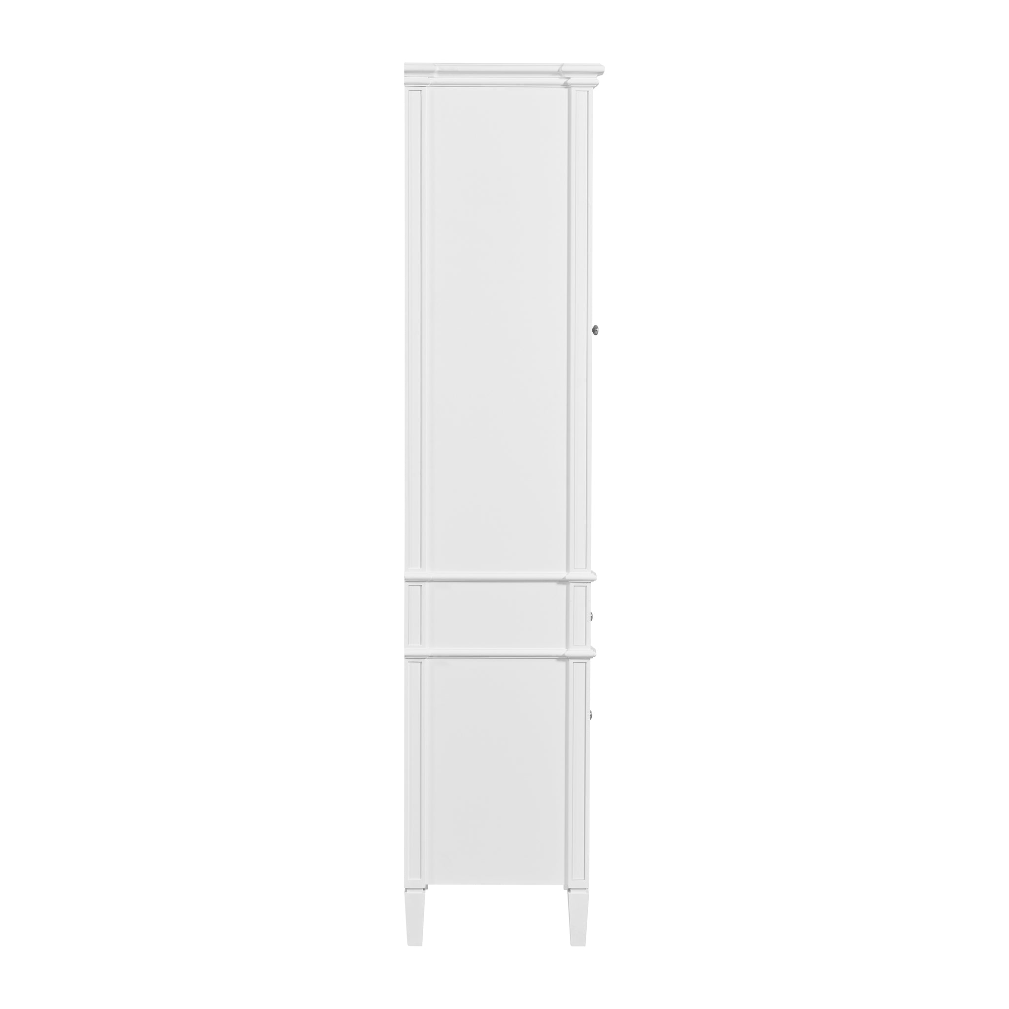 James Martin Brittany Linen Cabinet, Bright White, view 13
