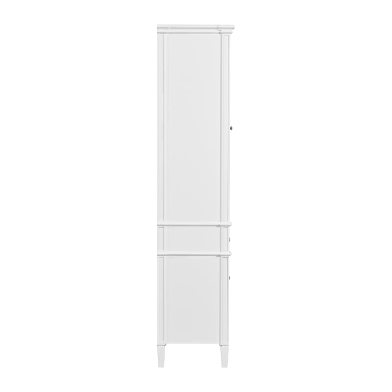 James Martin Brittany Linen Cabinet, Bright White, view 13