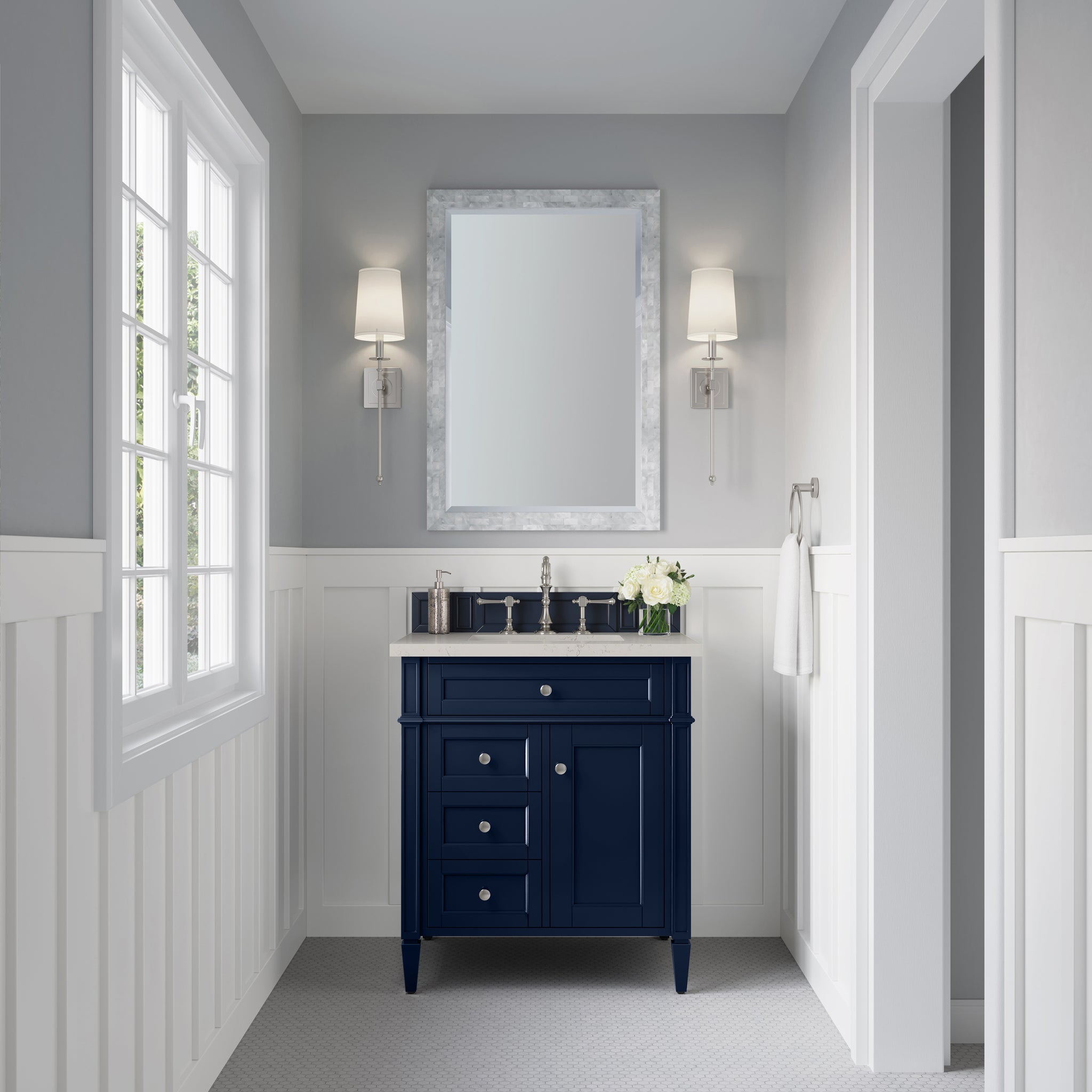 James Martin Brittany 30" Single Bathroom Vanity, Victory Blue, view 33