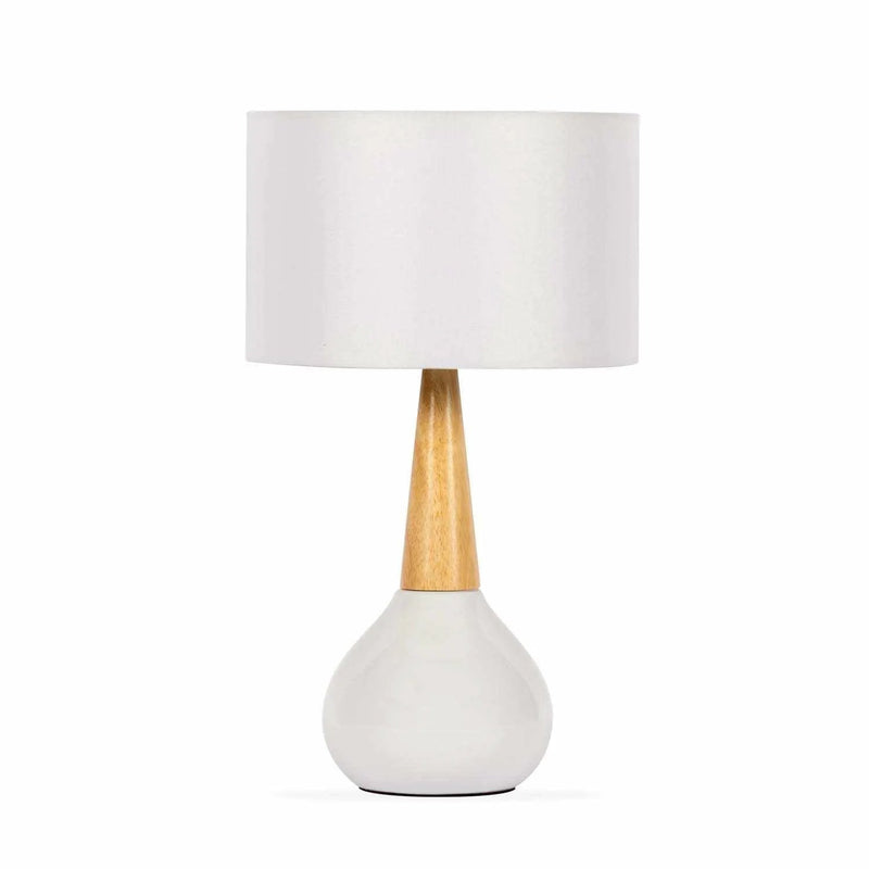 Baugo White Ceramic Table Lamp by Boutique Rugs