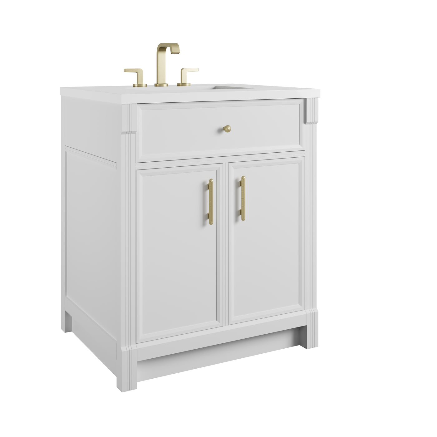 James Martin Bellshire 30" Single Bathroom Vanity, Bright White, view 36