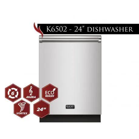Kucht 24″ Dishwasher in Stainless Steel, Stainless Steel Tub, K6502D by Farmhouse Kitchen and Bath